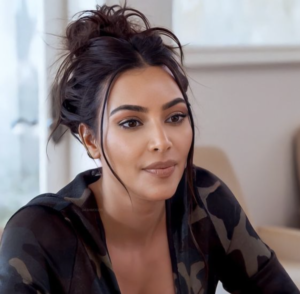 Kim Kardashian messy hair messy bun